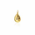 Teardrop Necklace Pendant,Gold Plated North Star Drop Charm,Minimalist Jewelry Findings 10x16mm
