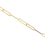 Gold Plated Long Oval Link Chain,Brass Paper Clip Chain Jewelry Making Supplies