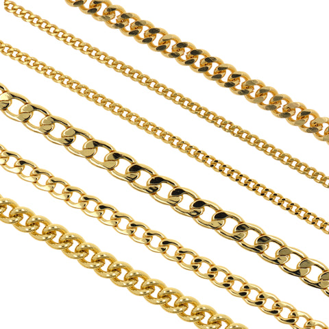 Brass Twisted Curb Chain,Gold Hip-hop Style Chain,Bracelet/Necklace Findings
