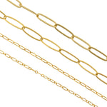 Large Oval Link Chains,Textured Paper Clip Chain,for DIY Bracelet/Necklace Supplies