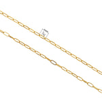 Gold Plated Long Oval Link Chain,Brass Paper Clip Chain Jewelry Making Supplies