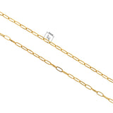 Gold Plated Long Oval Link Chain,Brass Paper Clip Chain Jewelry Making Supplies