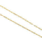 Gold Plated Long Oval Link Chain,Brass Paper Clip Chain Jewelry Making Supplies