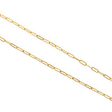 Gold Plated Long Oval Link Chain,Brass Paper Clip Chain Jewelry Making Supplies