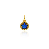 Shiny Star Zircon Pendant-DIY Jewelry Making Accessories   6x8mm