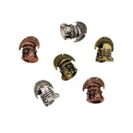 Roman Warrior Helmet Beads,Skull Helmet Survival Bracelet Making Supplies,DIY Paracord Accessories 24x26mm
