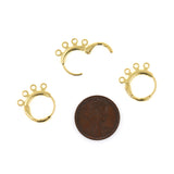 Shiny Minimalist 4 Hole Earrings-DIY Jewelry Making Accessories   16.5x16mm