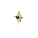 Dainty Evil Eye Necklace Pendant,Lucky Protective Charm,Minimalist Jewelry Supplies 20x21mm