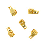 Gold Filled Hand Charm,Yoga Inspirational Jewelry Accessory,Healing Hand Charms,DIY Bracelet/Necklace Supplies 18x9mm