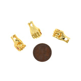 Gold Filled Hand Charm,Yoga Inspirational Jewelry Accessory,Healing Hand Charms,DIY Bracelet/Necklace Supplies 18x9mm