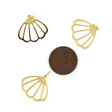 Gold Filled Shell Shaped Pendant,Fan Shell Charm,Minimalist Jewelry Making Findings 20x18mm