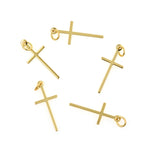Gold cross pendant DIY Jewelry Making Findings 11x23mm