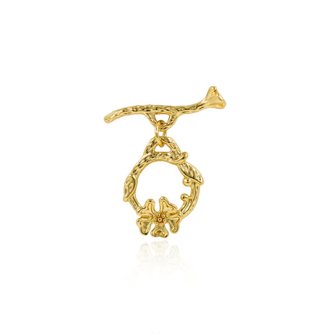 Gold Flower Toggle Clasp DIY Bracelet/Necklace Jewelry Findings