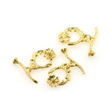 Gold Flower Toggle Clasp DIY Bracelet/Necklace Jewelry Findings