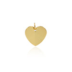 Shiny Gold Heart Pendant Original DIY Jewelry Findings 15x15mm
