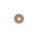 Shiny Micropavé Disc Spacer Beads-DIY Jewelry Making Accessories   11x2.3mm