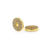 Shiny Micropavé Disc Spacer Beads-DIY Jewelry Making Accessories   11x2.3mm