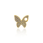 Shiny Micropavé Butterfly Pendant-DIY Jewelry Making Accessories   12x11x3mm