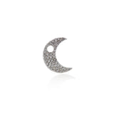 Shiny Micropavé Moon Pendant-DIY Jewelry Making Accessories  12x11x2.3mm