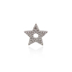 Shiny Micropavé Star Pendant-DIY Jewelry Making Accessories   13x12x3mm