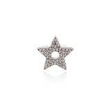 Shiny Micropavé Star Pendant-DIY Jewelry Making Accessories   13x12x3mm