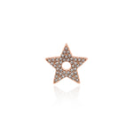 Shiny Micropavé Star Pendant-DIY Jewelry Making Accessories   13x12x3mm