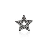 Shiny Micropavé Star Pendant-DIY Jewelry Making Accessories   13x12x3mm