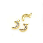 Crescent Moon Pendant for Personalized Jewelry Making 10x16mm
