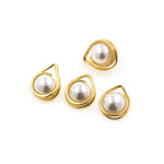 Shiny Minimalist Pearl Pendant-DIY Jewelry Making Accessories   15x18mm