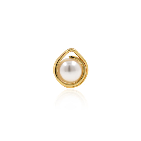 Shiny Minimalist Pearl Pendant-DIY Jewelry Making Accessories   15x18mm