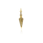 18K Gold Shuriken Pendant for DIY Jewelry Making Supplies 7x29mm