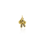 18K Gold Yeah Hand Gesture Charm for Personalized Jewelry Making 9x11mm