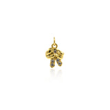 18K Gold Yeah Hand Gesture Charm for Personalized Jewelry Making 9x11mm