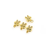 18K Gold Yeah Hand Gesture Charm for Personalized Jewelry Making 9x11mm