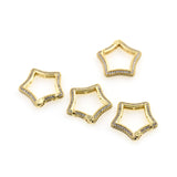 18K Gold Star Carabiner Clasp for DIY Jewelry Making 22x22mm