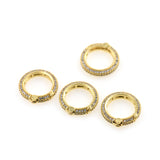 18K Gold Round Carabiner Clasp for DIY Jewelry Making 19mm