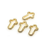 18K Gold Cross Carabiner Clasp for DIY Jewelry Making 19x28mm