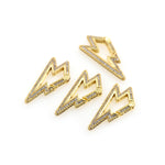 18K Gold Lightning Bot Carabiner Clasp for DIY Jewelry Making 15x29mm