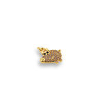 Shiny Micropavé Pig Pendant-DIY Jewelry Making Accessories   15x15mm