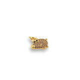 Shiny Micropavé Pig Pendant-DIY Jewelry Making Accessories   15x15mm