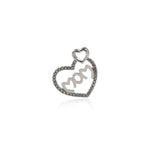 Shiny Heart Shaped MOM Pendant-DIY Jewelry Making Accessories   21x22mm