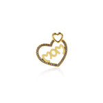 Shiny Heart Shaped MOM Pendant-DIY Jewelry Making Accessories   21x22mm