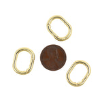 Shiny Oval Carabiner-DIY Jewelry Making Accessories   15x20mm