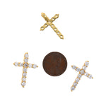 Shiny Cross Zircon Pendant-DIY Jewelry Making Accessories   19x26mm