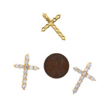 Shiny Cross Zircon Pendant-DIY Jewelry Making Accessories   19x26mm