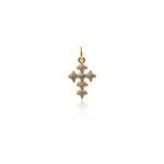 Shiny Cross Zircon Pendant-DIY Jewelry Making Accessories   8x12mm