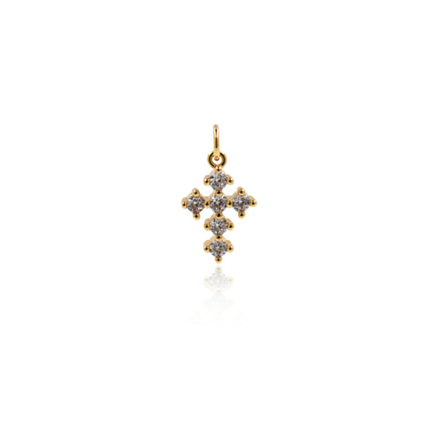 Shiny Cross Zircon Pendant-DIY Jewelry Making Accessories   8x12mm