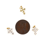 Shiny Cross Zircon Pendant-DIY Jewelry Making Accessories   8x12mm
