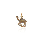 Shiny Micropavé Camel Pendant-DIY Jewelry Making Accessories   17x16mm