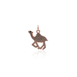 Shiny Micropavé Camel Pendant-DIY Jewelry Making Accessories   17x16mm